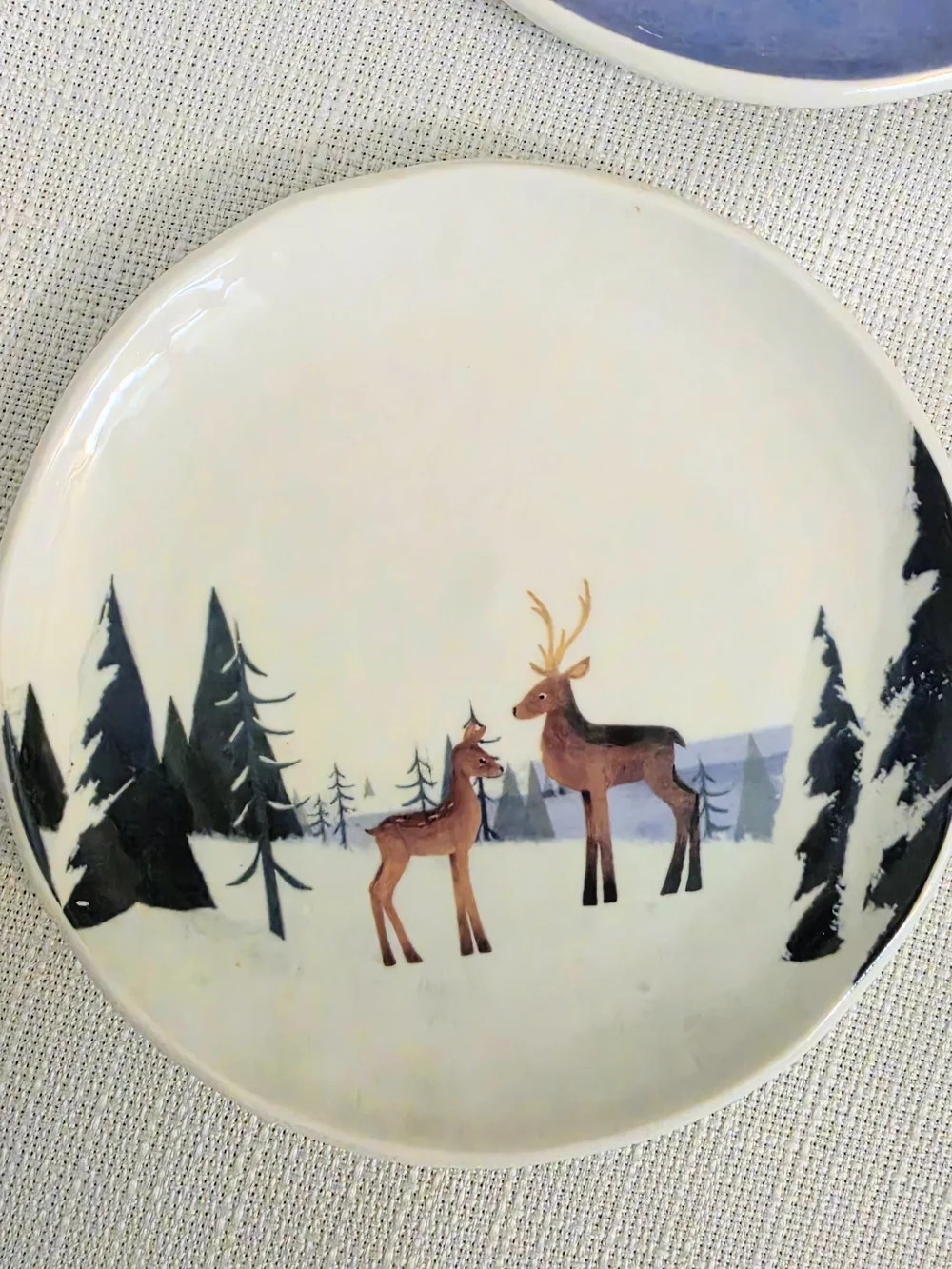 Winter Appetizer Plates Wall Decor Fox Penguin Bear Reindeer Cocktail